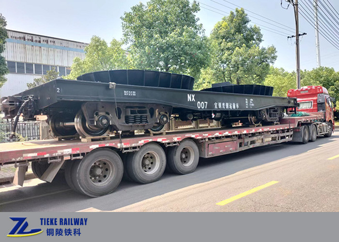 100T Heavy Load Wagon Steel Slag Transport รถราง Steel Factory Rail Wagon