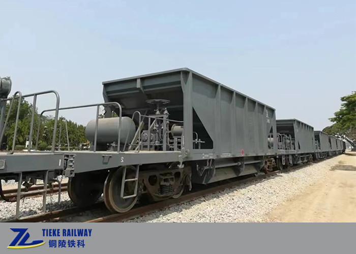 มาตรวัดมิเตอร์ 1,000 มม. รถไฟบัลลาสต์ฮอปเปอร์เกวียนจ่ายโหลด 40T ความจุ 25 ลูกบาศก์เมตร