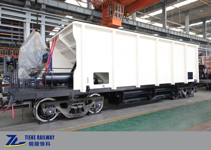 มาตรวัดมิเตอร์ 1,000 มม. รถไฟบัลลาสต์ฮอปเปอร์เกวียนจ่ายโหลด 40T ความจุ 25 ลูกบาศก์เมตร