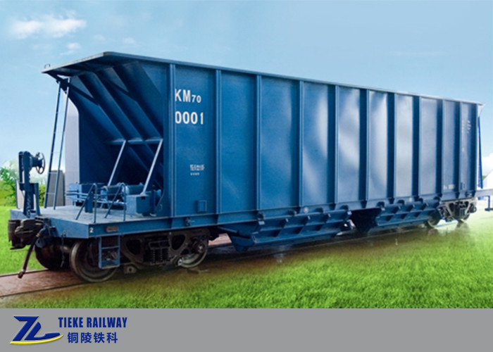 บรรทุกหนัก 70 ตัน Ore Coal Railway Hopper Wagons 1435mm Gauge 120 Km / H Speed ​​Wagons