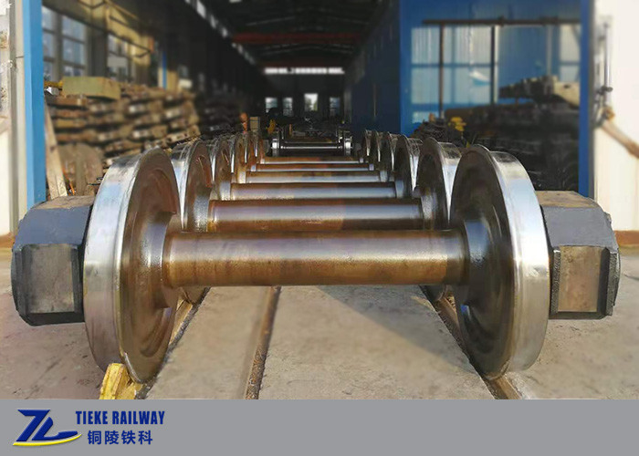 ชุดล้อรถไฟ G Type 840mm ชุดเพลาล้อรถไฟสำหรับรถบรรทุกโหลด 120t
