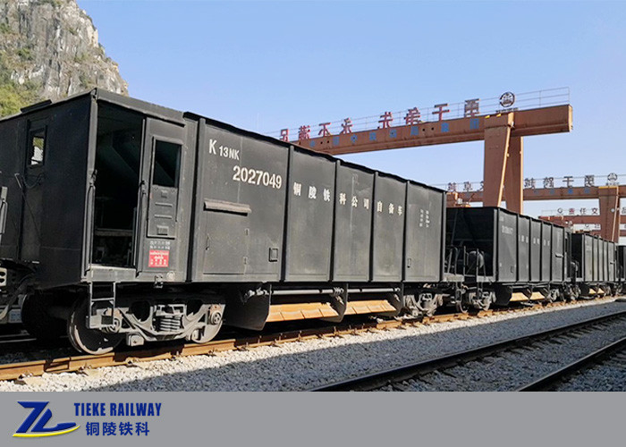 UIC 60t Railway Cargo Train Car Hopper Wagon สำหรับ Ballast Ore Mineral Particles
