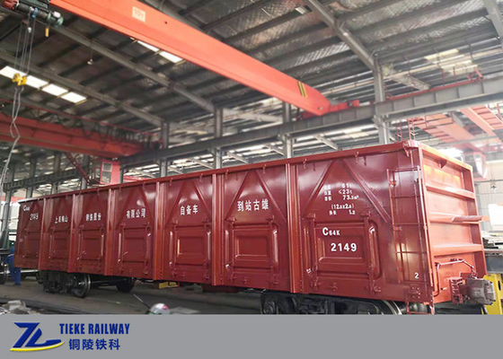 EN มาตรฐาน Open Top Bulk Wagon Railcar 70t Load Wagons 80km/H